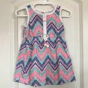 Oshkosh Chevron Print Sleeveless Dress